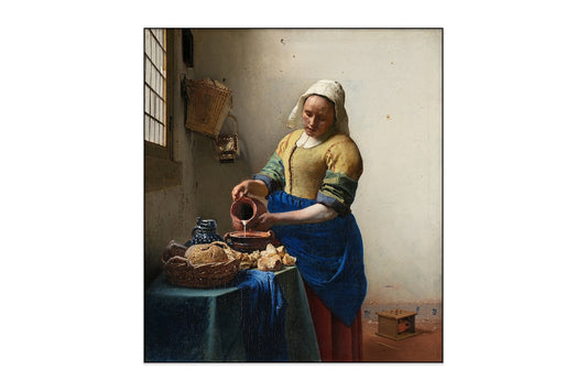 Akoestisch schilderij Het melkmeisje – Johannes Vermeer, geluiddempende wandkunst