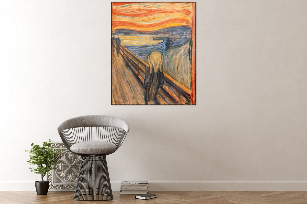 Akoestisch schilderij De Schreeuw – Edvard Munch, geluiddempende wandkunst