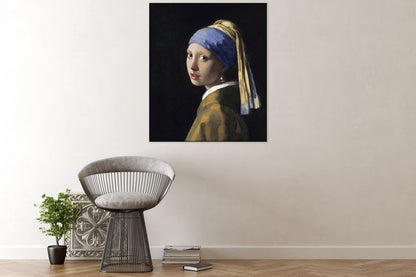 Akoestisch schilderij Meisje met de parel – Johannes Vermeer, geluiddempende wandkunst