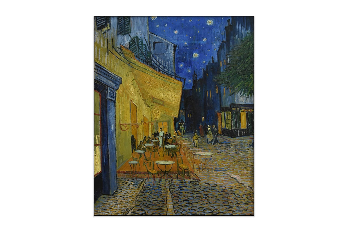 Akoestisch schilderij Caféterras bij nacht – Vincent van Gogh, geluiddempende wandkunst