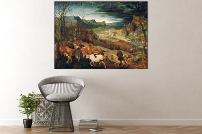 Akoestisch schilderij De terugkeer van de kudde – Pieter Bruegel de Oude, geluiddempende wandkunst