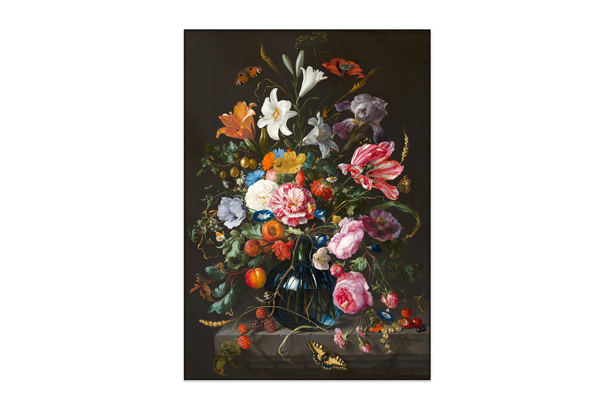 Extra productbeeld van Jan Davidsz de Heem - Stilleven met bloemen in een glazen vaas