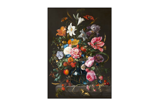 Extra productbeeld van Jan Davidsz de Heem - Stilleven met bloemen in een glazen vaas
