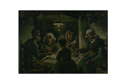 Akoestisch schilderij De aardappeleters – Vincent van Gogh, geluiddempende wandkunst