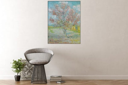 Akoestisch schilderij De roze perzikboom – Vincent van Gogh, geluiddempende wandkunst