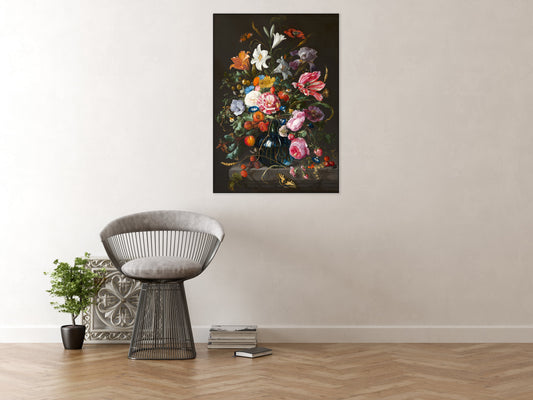 Akoestisch schilderij Stilleven met bloemen – Jan Davidsz de Heem, geluiddempende wandkunst