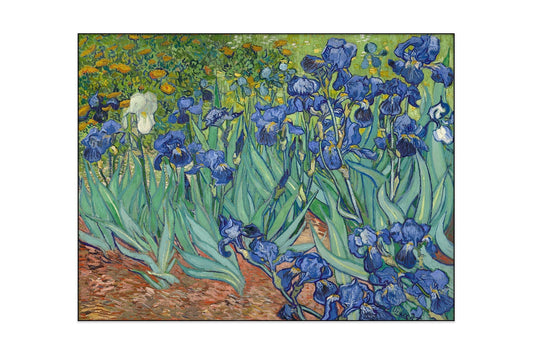 Akoestisch schilderij Irissen – Vincent van Gogh, geluiddempende wandkunst