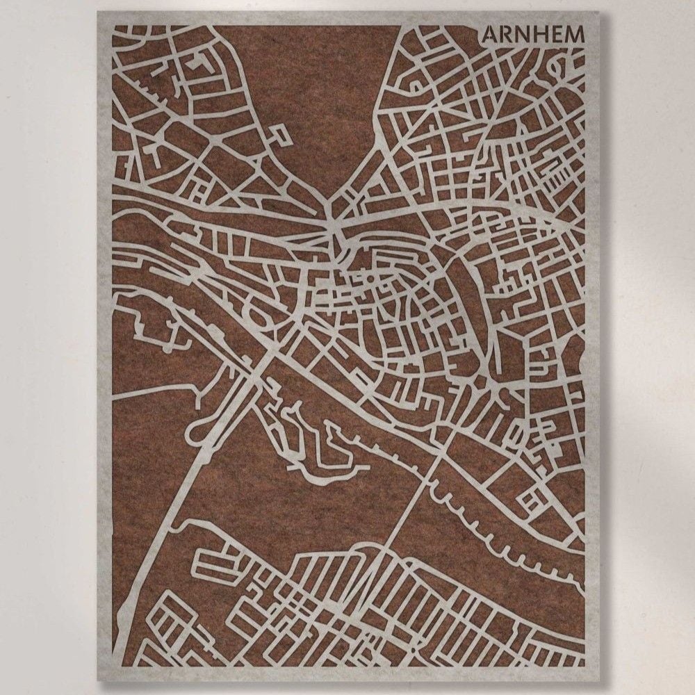 Akoestische City Map Arnhem – 3D-stadskaart van PET-vilt