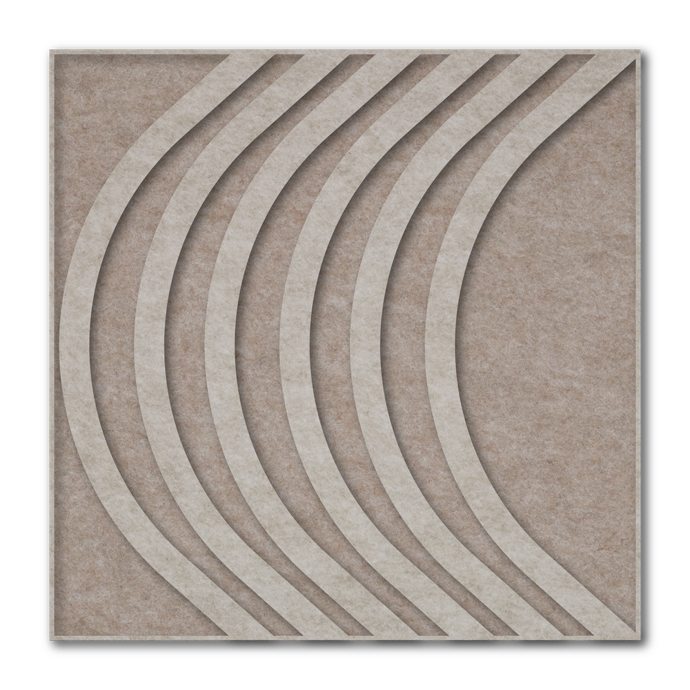 Akoestisch schilderij Bow – Scandinavische 3D wandkunst