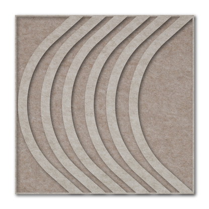Akoestisch schilderij Bow – Scandinavische 3D wandkunst