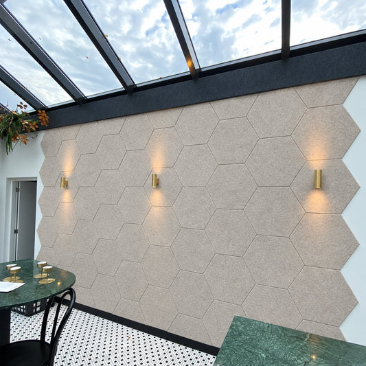 Stick Hex in Light Beige – interieurfoto, kleur gebaseerd op het 3D-model