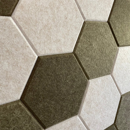 Detail van het PET-vilt en de zeshoekige vorm van EASYfelt Stick Hex